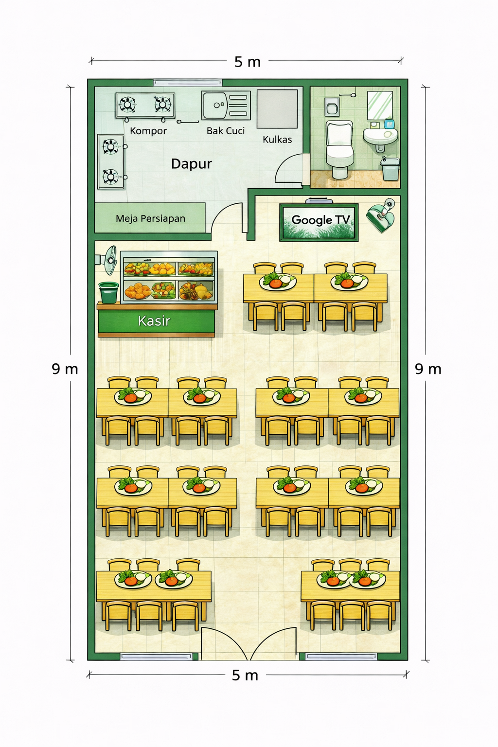 Denah Tata Letak WARMAS